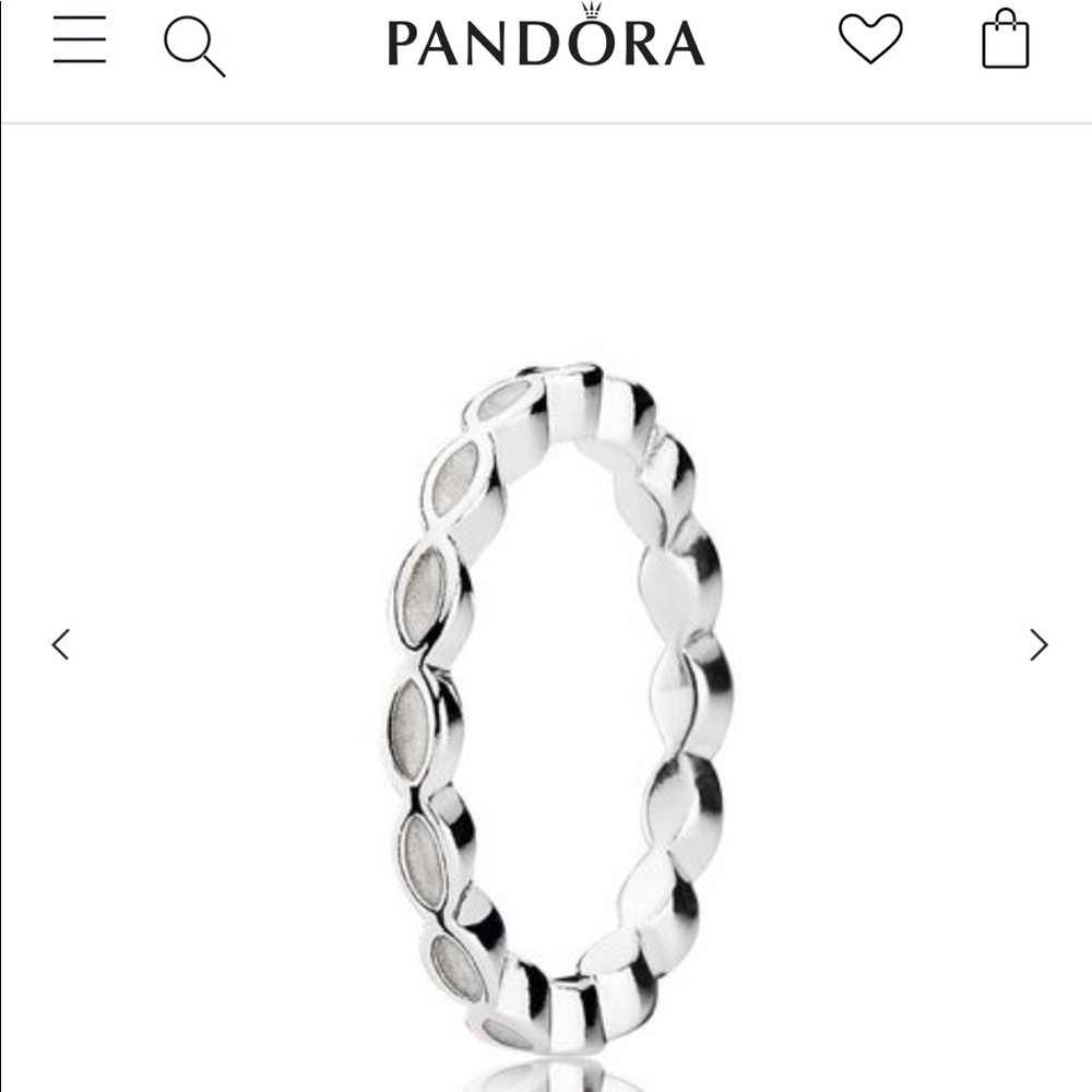 Pandora “Better Together” White Enamel ring